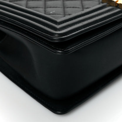 Chanel Calfskin Medium Boy Logo Top Handle Flap Black 9 of 11