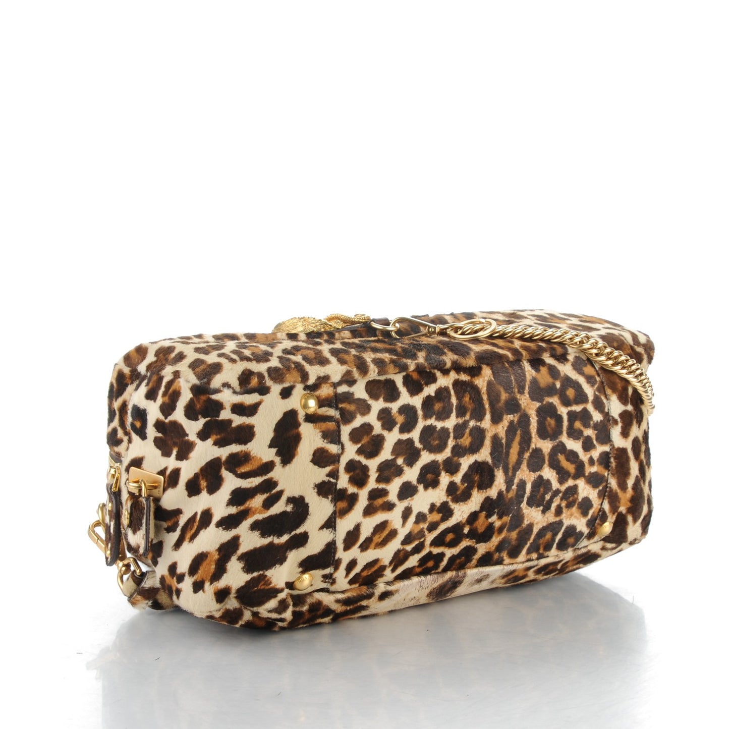 Calf Hair Leopard Print Bauletto