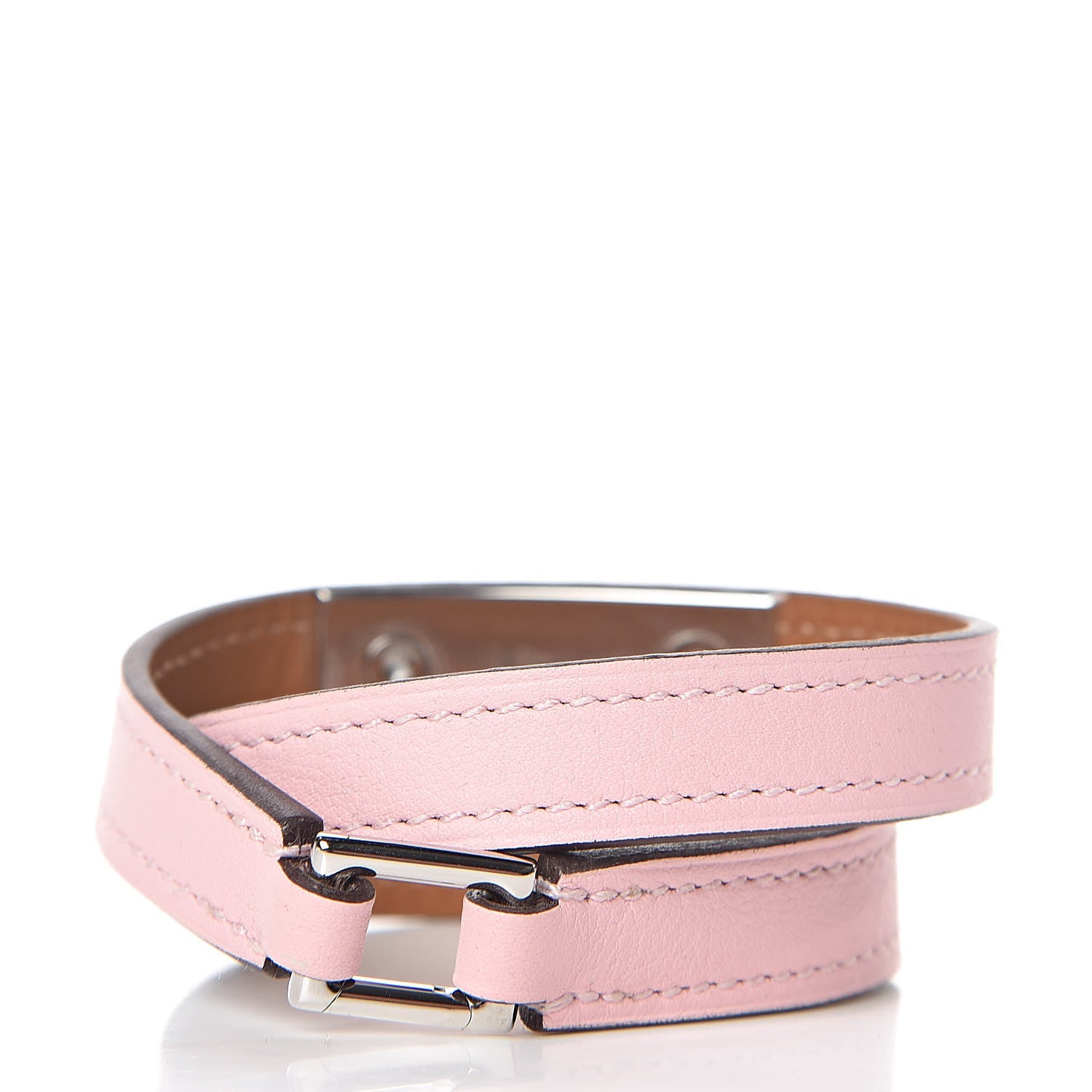 Hermes Swift Rivale Double Tour Bracelet T2 Rose Sakura 3 of 7
