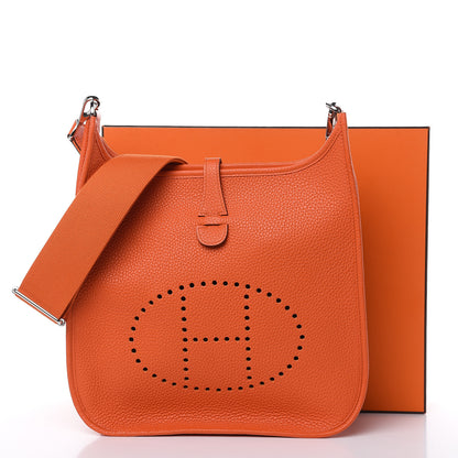 Hermes Taurillon Clemence Evelyne III PM Feu 11 of 11