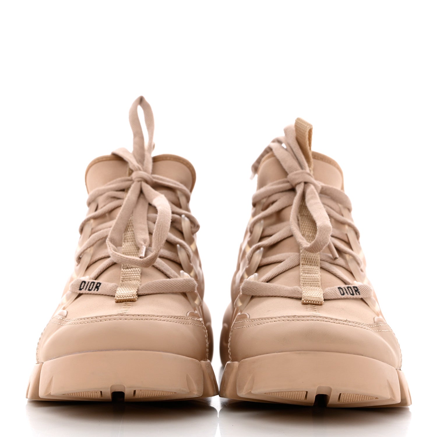 Christian Dior Neoprene Rubber Womens D-Connect Sneakers 36.5 Nude 2 of 7