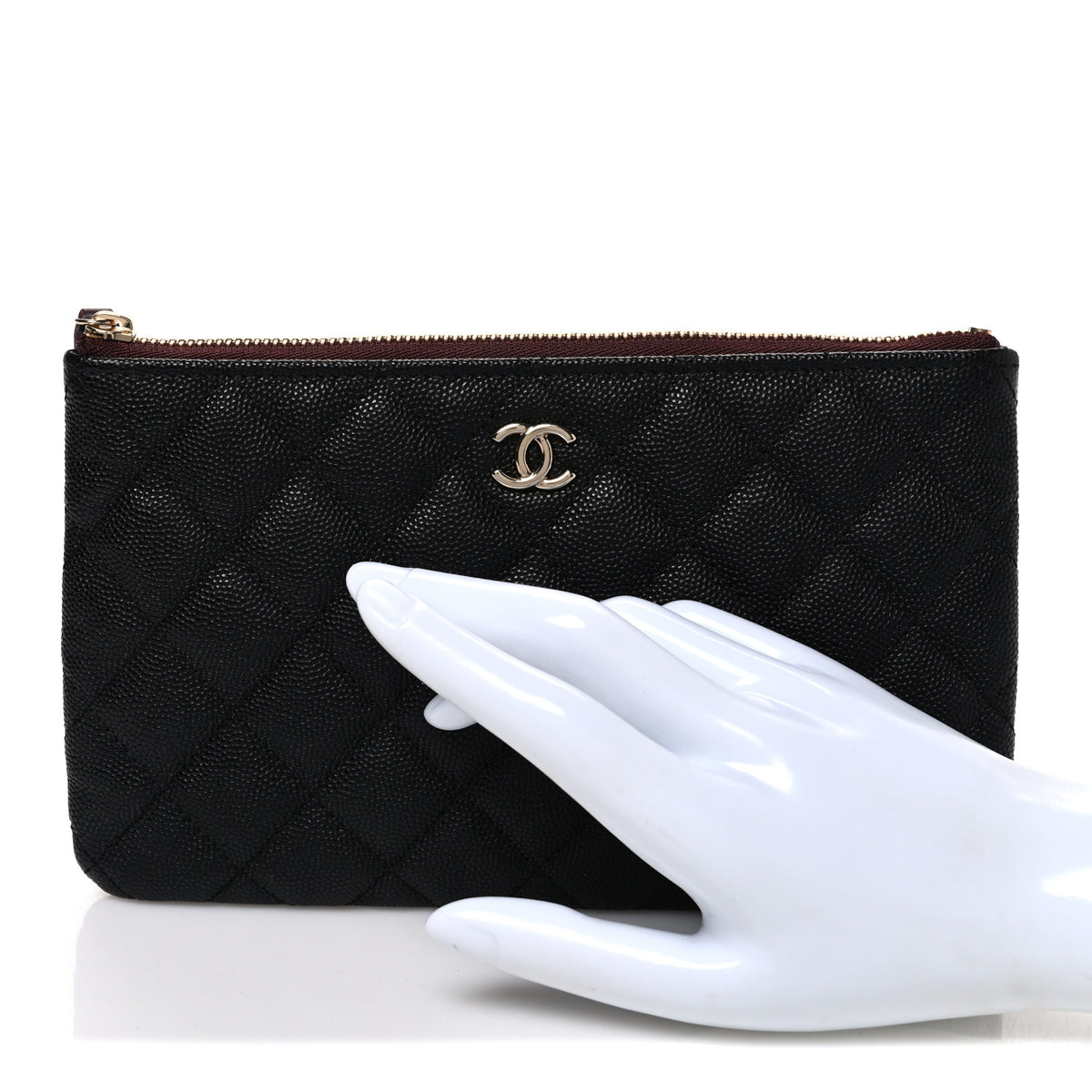 Chanel Caviar Quilted Cosmetic Case Black 2 of 8