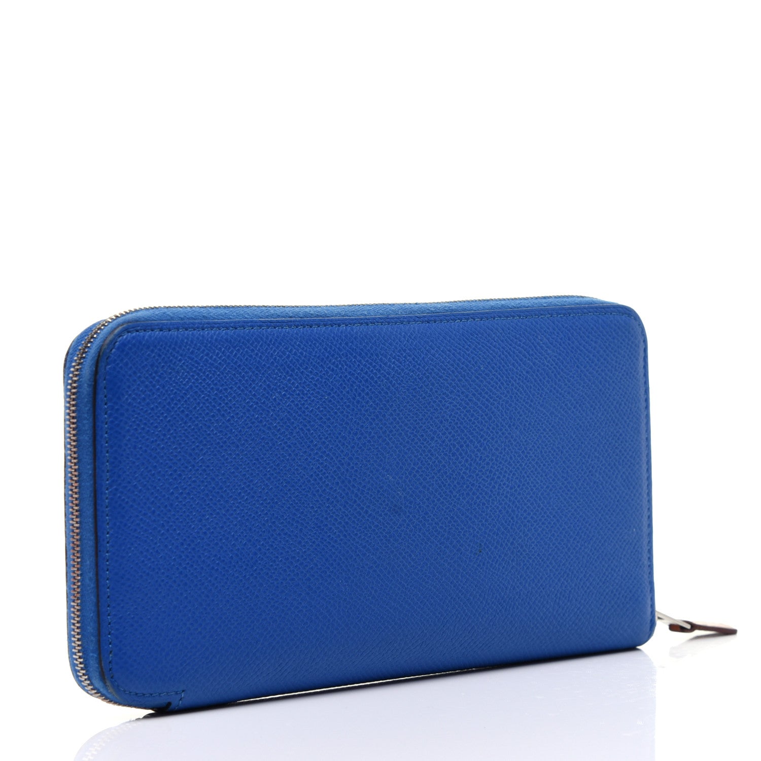 Hermes Epsom Silk'In Wallet Bleu Zellige Jaune Ambre 3 of 8