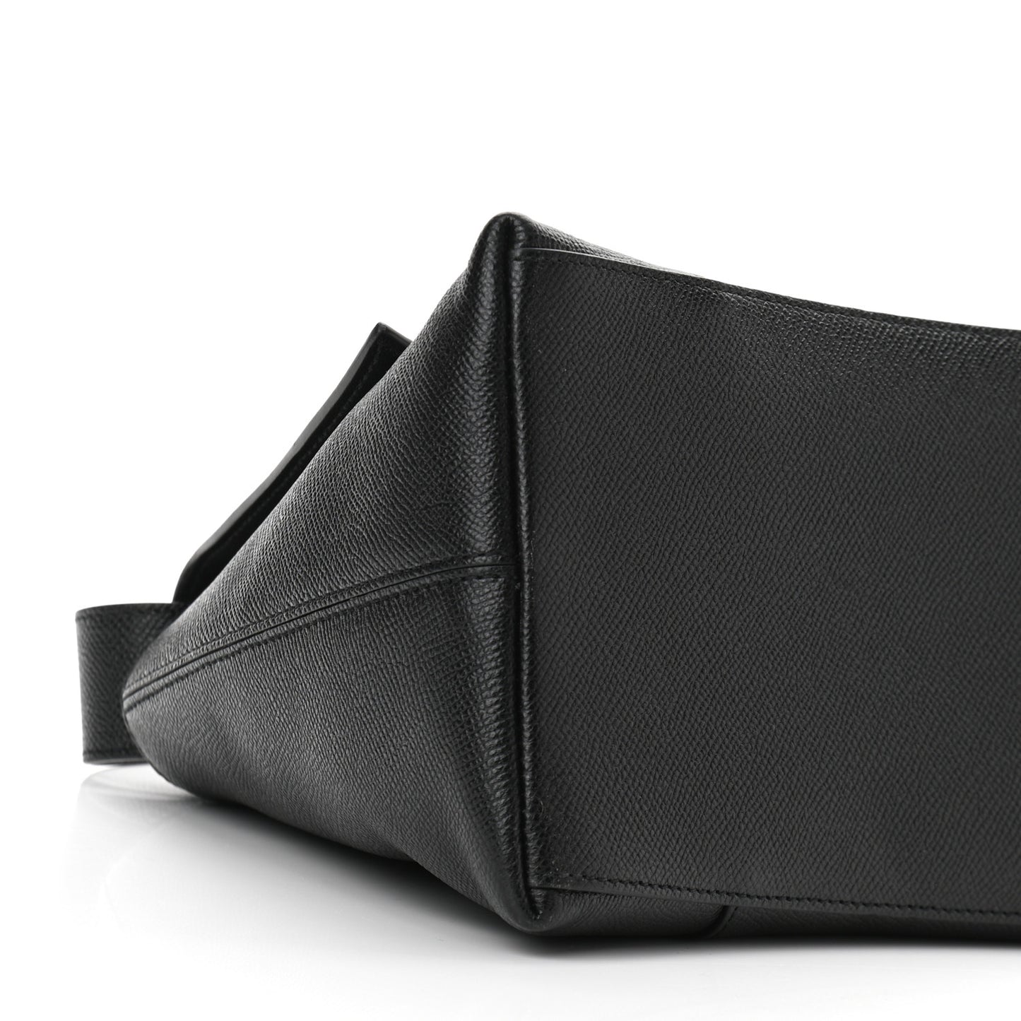 Grained Calfskin Monochrome M Downtown Shoulder Bag Black