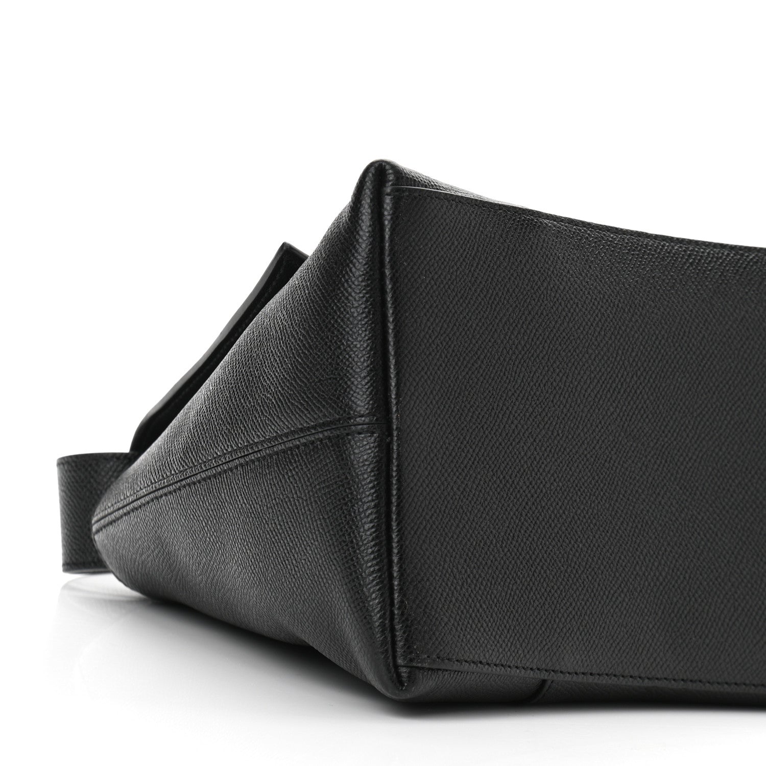 Balenciaga Grained Calfskin Monochrome M Downtown Shoulder Bag Black 8 of 9