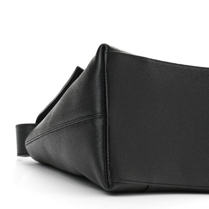 Balenciaga Grained Calfskin Monochrome M Downtown Shoulder Bag Black 8 of 9