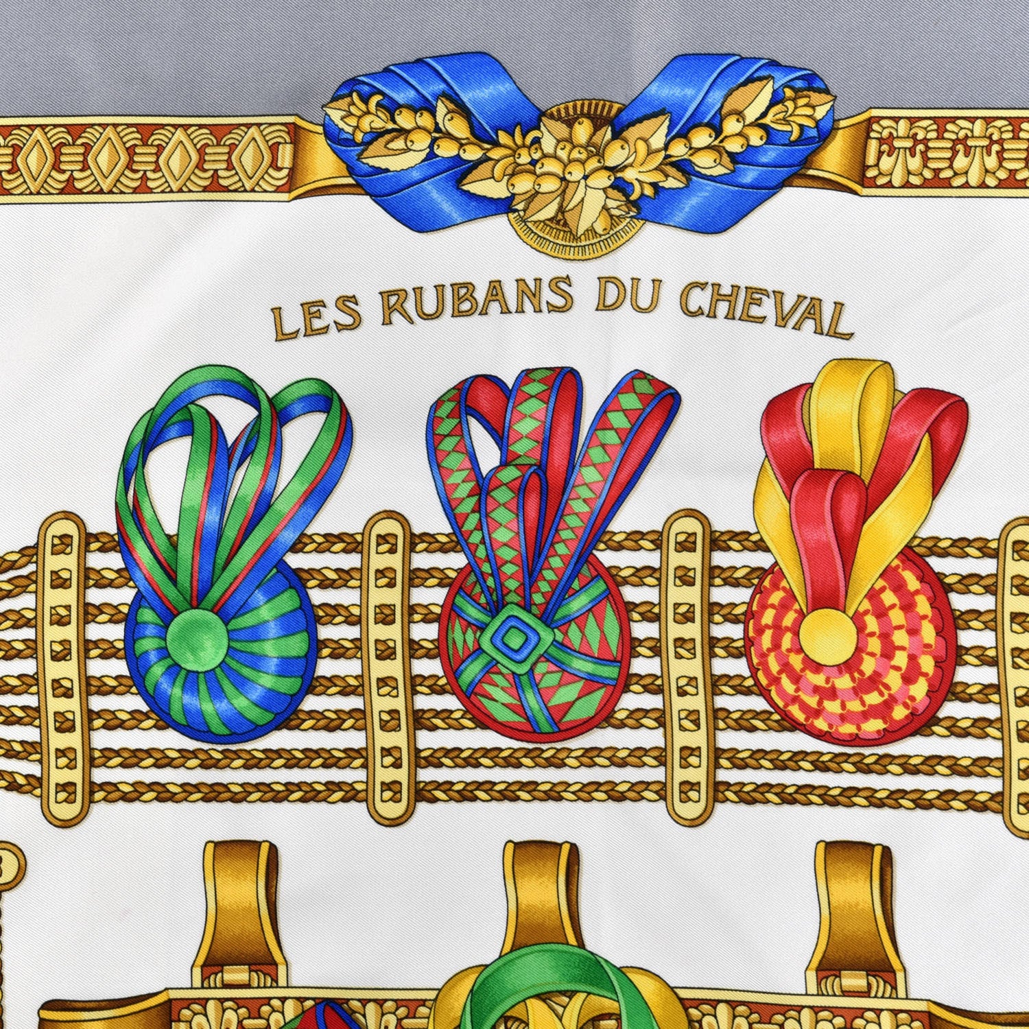 Hermes Silk Les Rubans Du Cheval Scarf 90 3 of 4