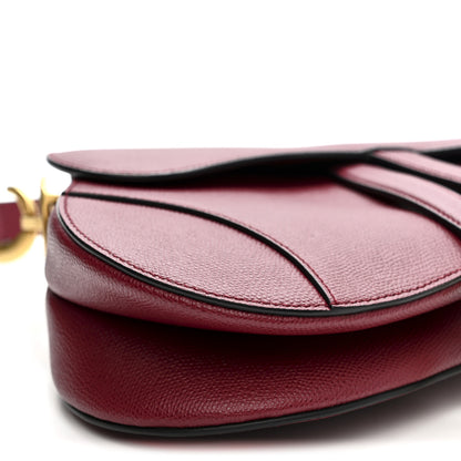 Christian Dior Grained Calfskin Saddle Bag Red 9 of 10