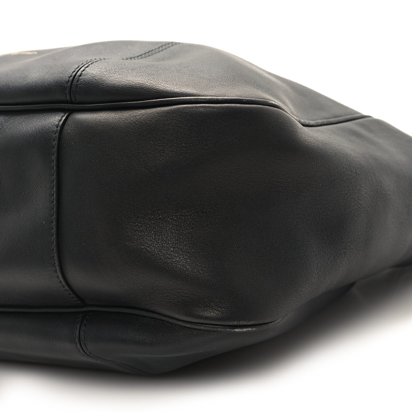 Calfskin Elle Gancini Chain Hobo Black