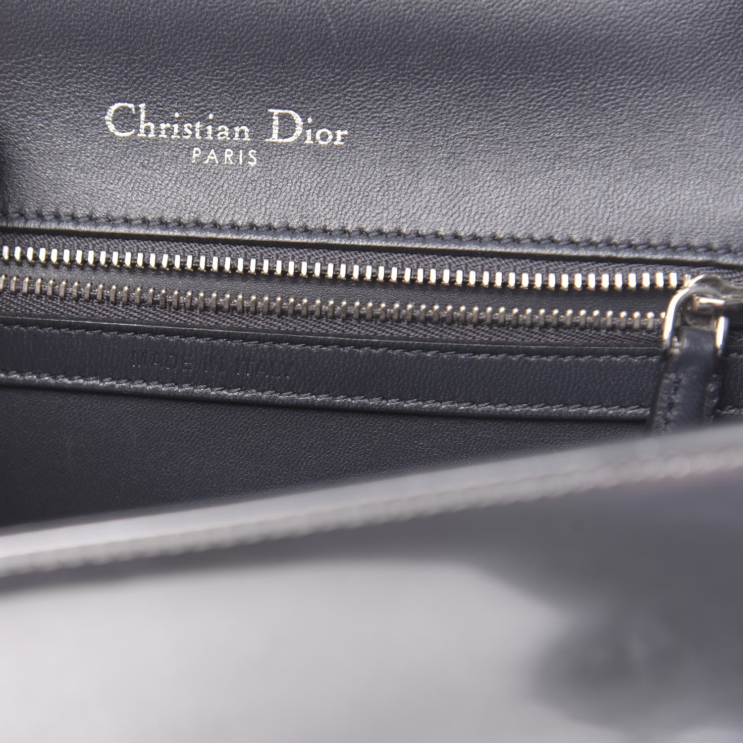 Christian Dior Metallic Patent Micro-Cannage Small Diorama Flap Bag Silver 7 of 12