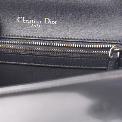 Christian Dior Metallic Patent Micro-Cannage Small Diorama Flap Bag Silver 7 of 12