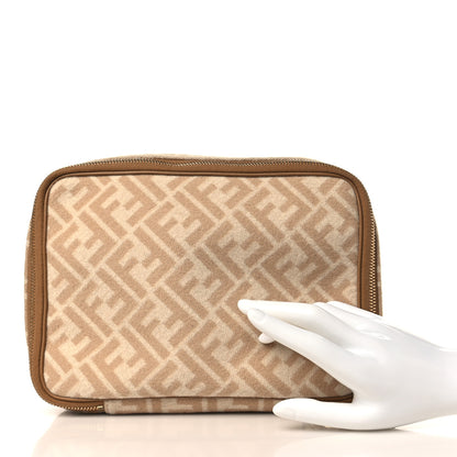 Fendi Wool FF 1974 Organizer Beige Cammello Sand 2 of 9