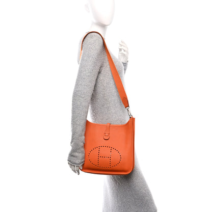 Hermes Taurillon Clemence Evelyne PM Orange 2 of 15