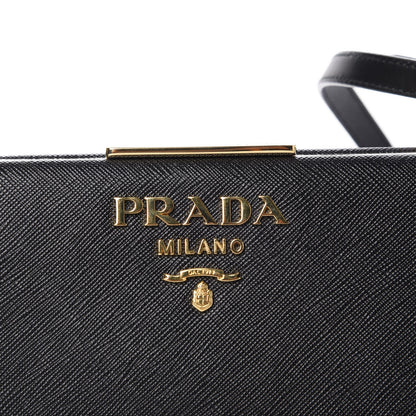 Prada Saffiano City Calf Light Frame Bag Nero Black 5 of 8