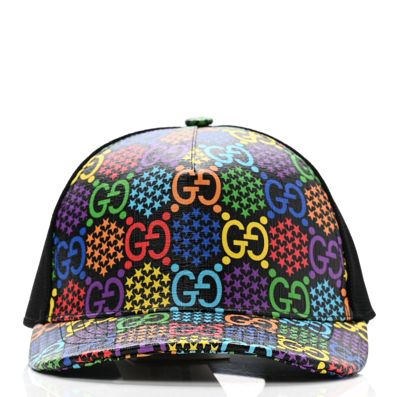 Gucci GG Supreme Monogram Psychedelic Baseball Hat S Black 3 of 10