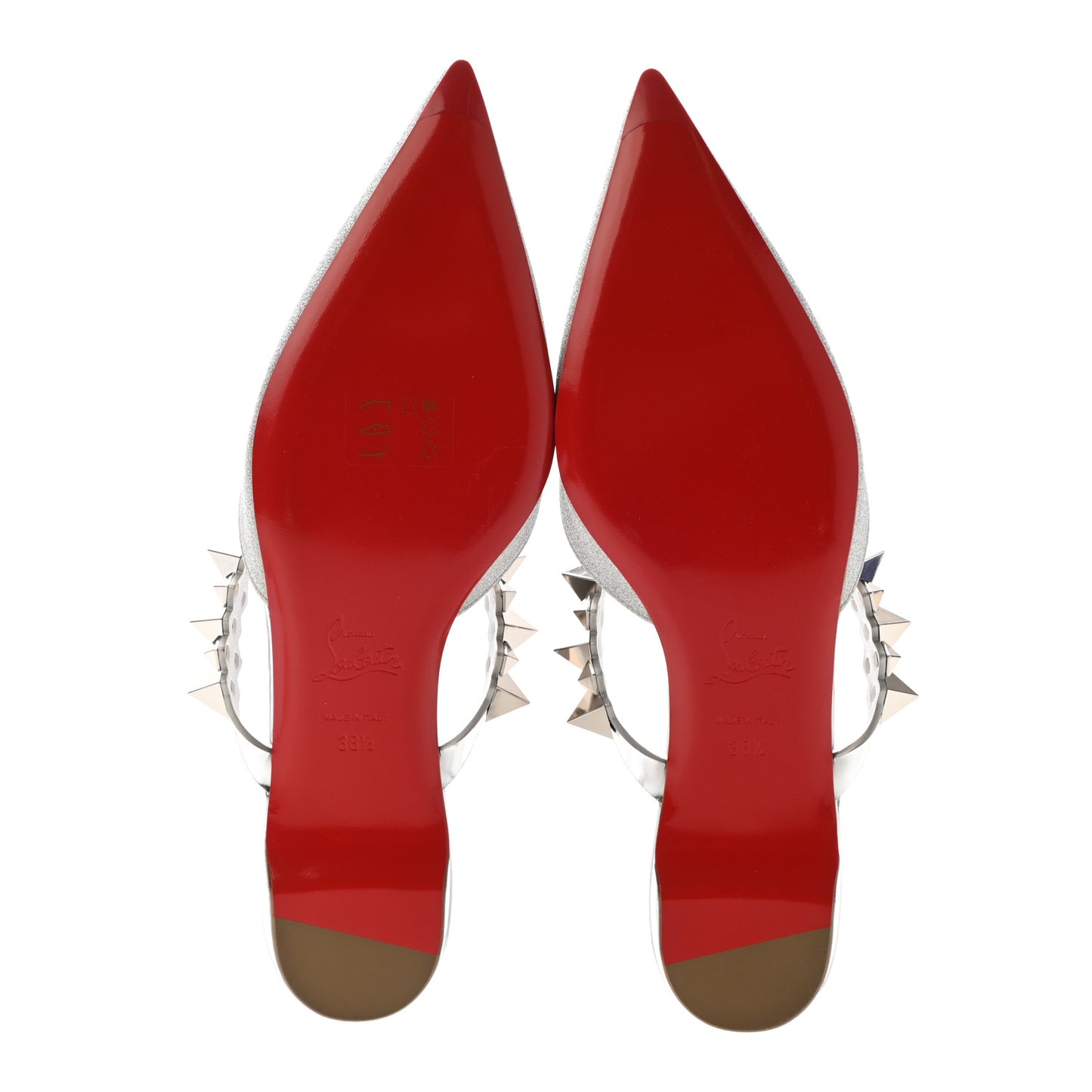 Mini Glitter Planet Choc Flat Mules 38.5 Silver