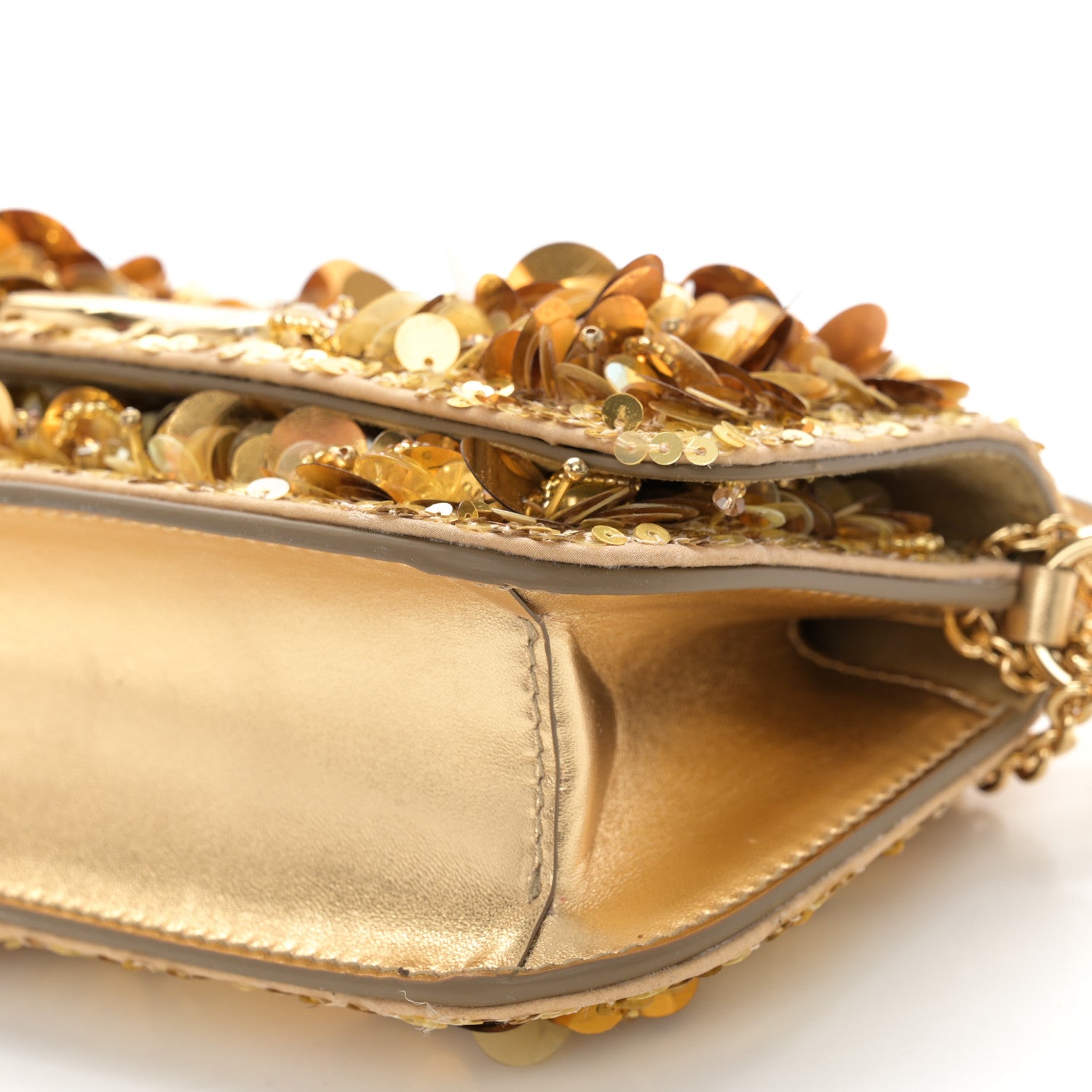 Dolce & Gabbana Sequin DG Shoulder Bag Oro 9 of 9