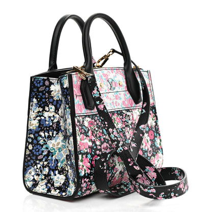 Louis Vuitton Calfskin Floral Print Mini City Steamer Black 3 of 8