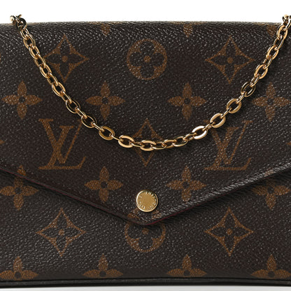 Louis Vuitton Monogram Pochette Felicie Chain Wallet Fuchsia 7 of 11