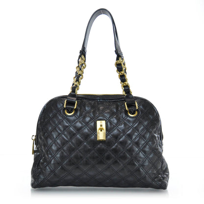 Marc Jacobs Leather Quilted Karlie Satchel Black 1 of 9