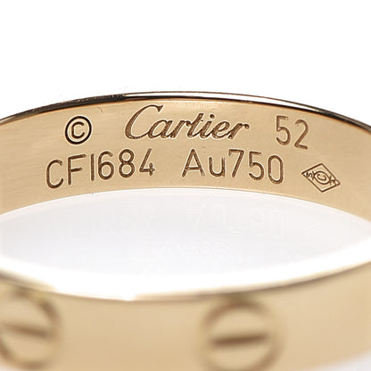 Cartier 18K Yellow Gold 3.5mm LOVE Wedding Band Ring 52 6 4 of 5