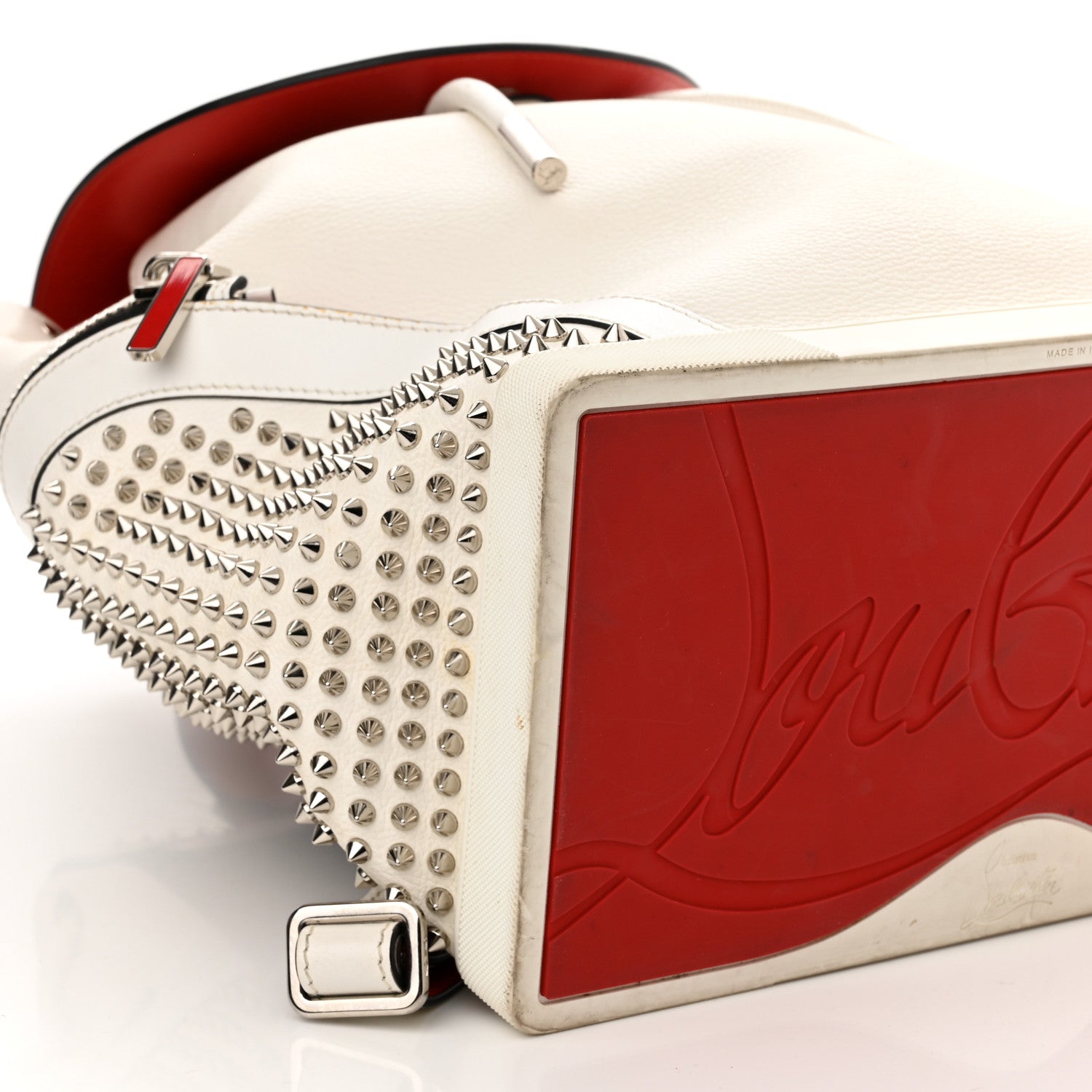 Christian Louboutin Calfskin Spiked Explorafunk Backpack White 9 of 11