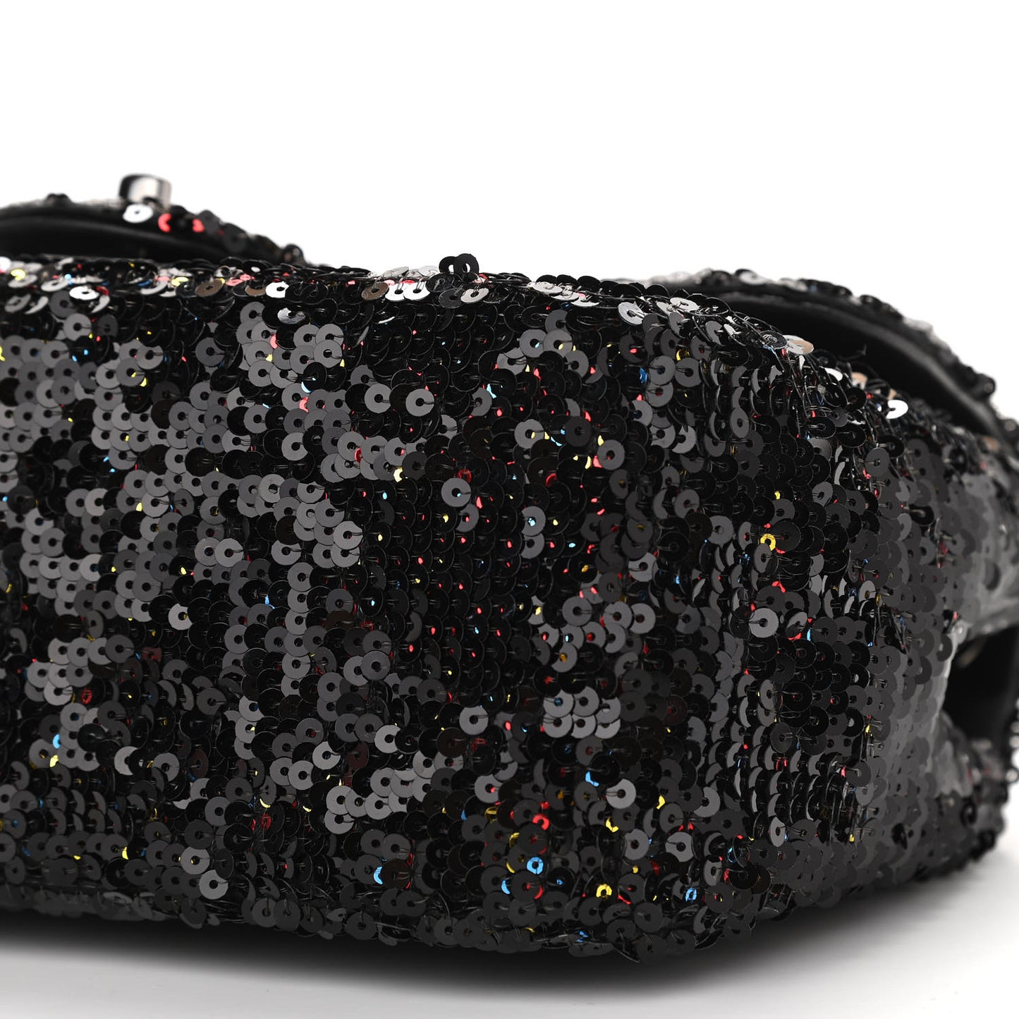 Sequin Medium Single Flap Multicolor Black