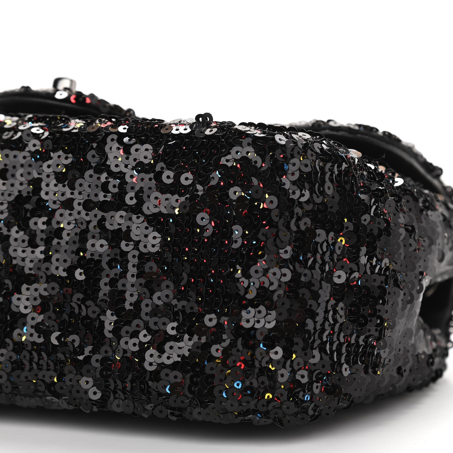 Chanel Sequin Medium Single Flap Multicolor Black 10 of 10