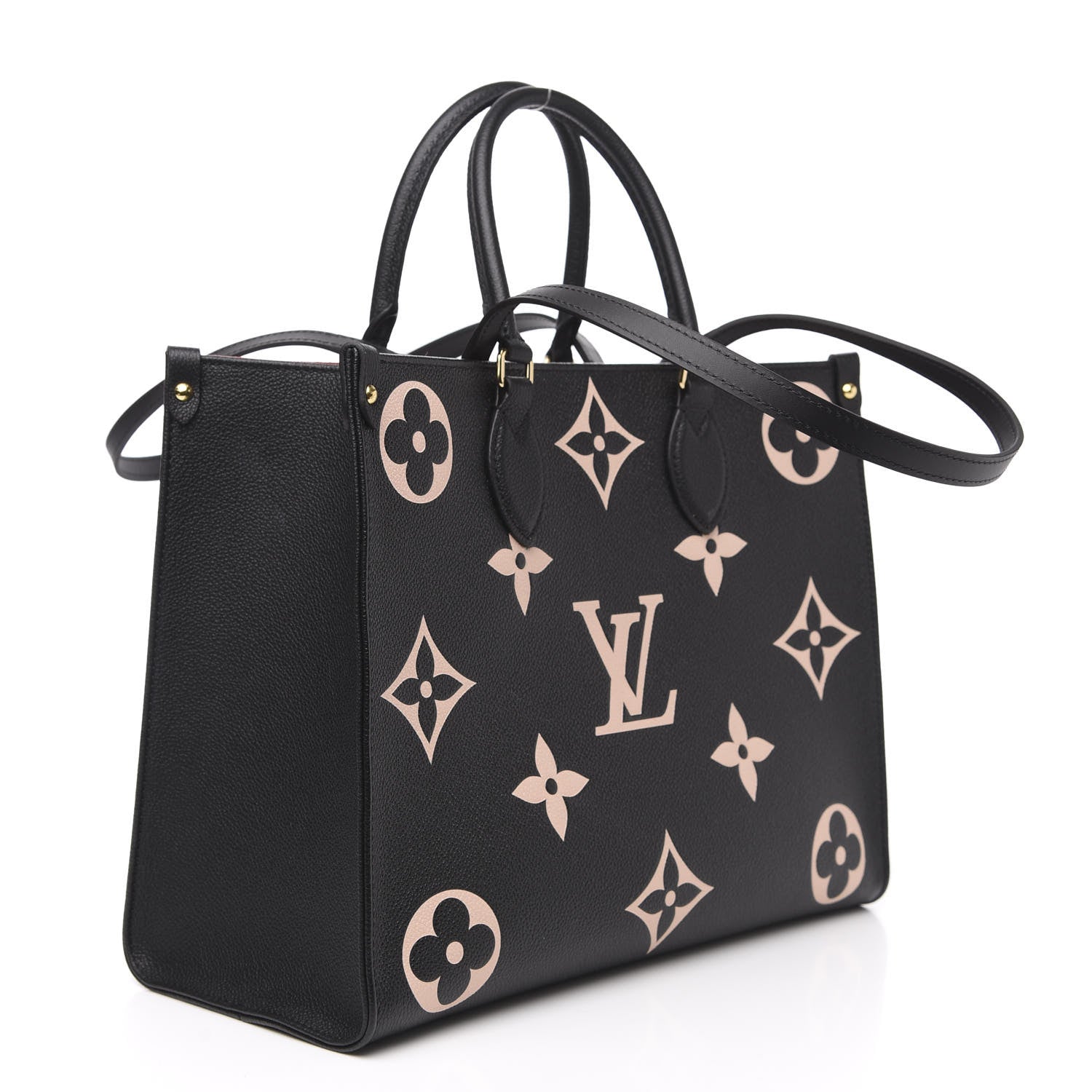 Louis Vuitton Empreinte Monogram Giant Onthego MM Black Beige 2 of 8