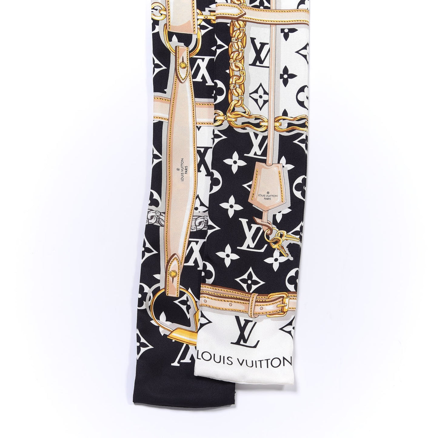 Silk Monogram Confidential Bandeau Black