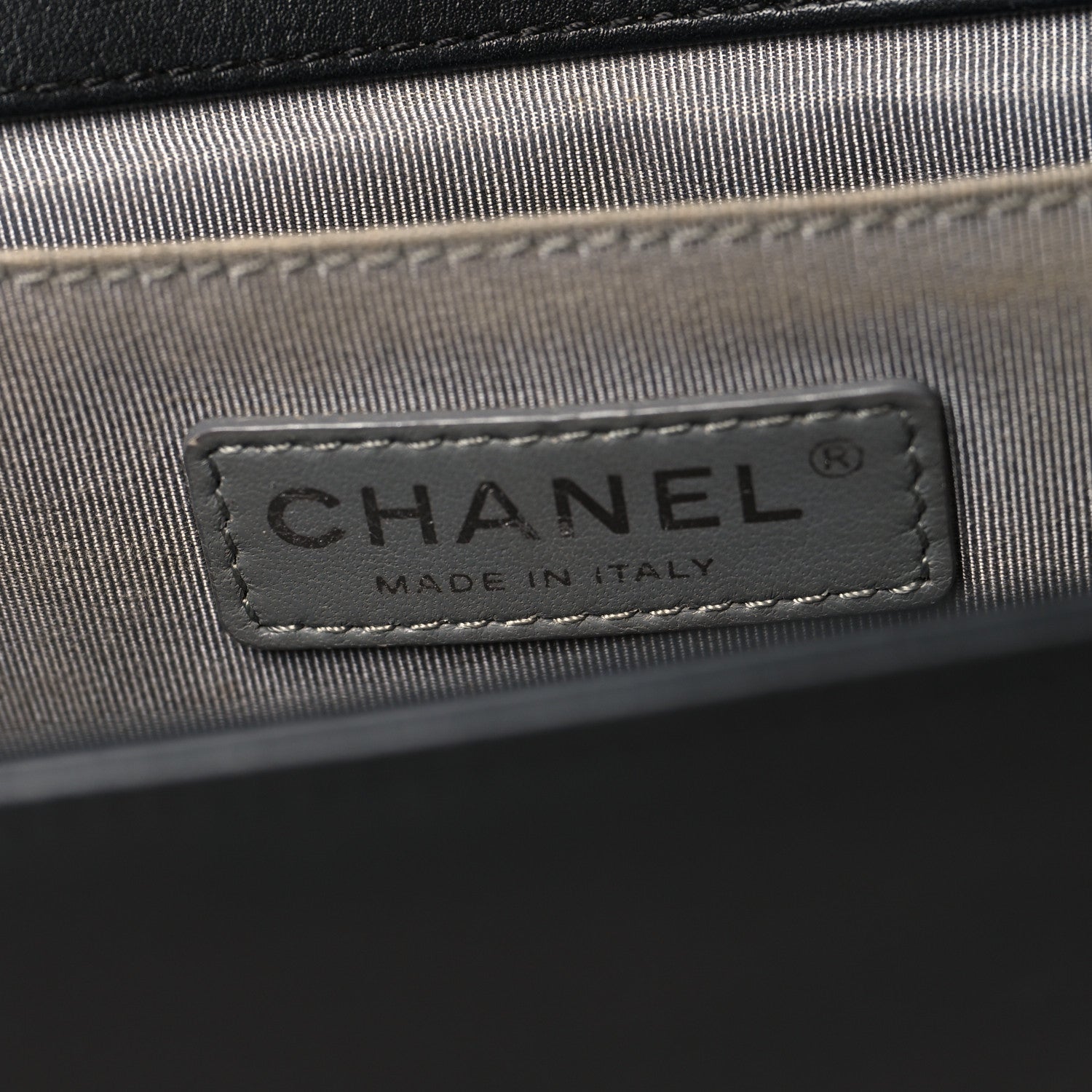 Chanel Lambskin Chevron Quilted Medium Boy Flap Black 6 of 11