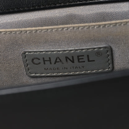Chanel Lambskin Chevron Quilted Medium Boy Flap Black 6 of 11