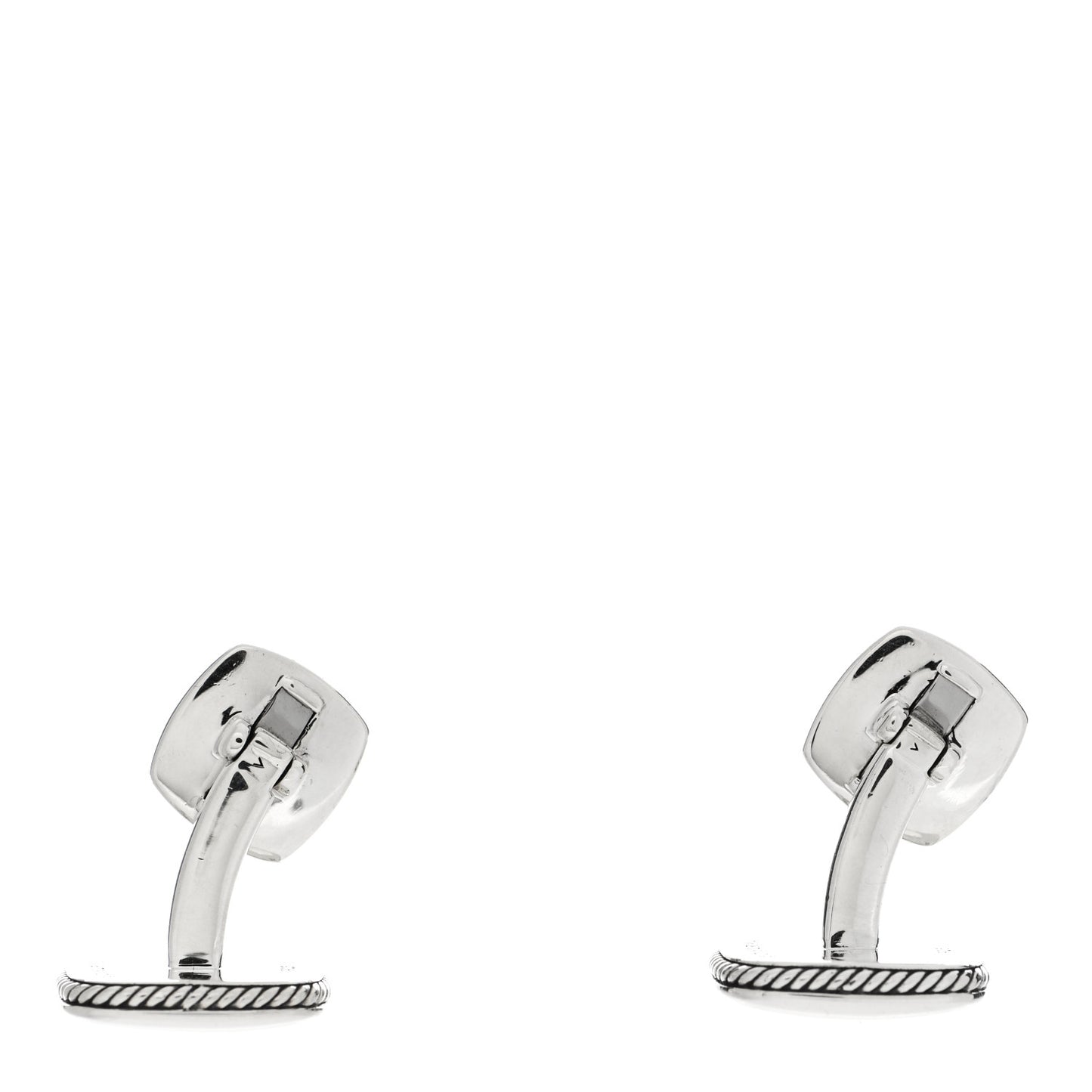 Sterling Silver Streamline Cushion Cufflinks