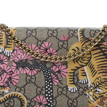 Gucci GG Supreme Monogram Bengal Chain Wallet Beige Pink 9 of 10