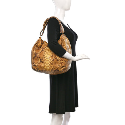 Bottega Veneta Waxed Snakeskin Duette Shoulder Bag 2 of 11