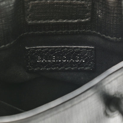 Balenciaga Squared Calfskin Logo Shopping Phone Holder Bag Black 6 of 9