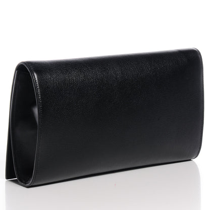 Saint Laurent Calfskin Monogram Large Belle De Jour Clutch Black 3 of 7