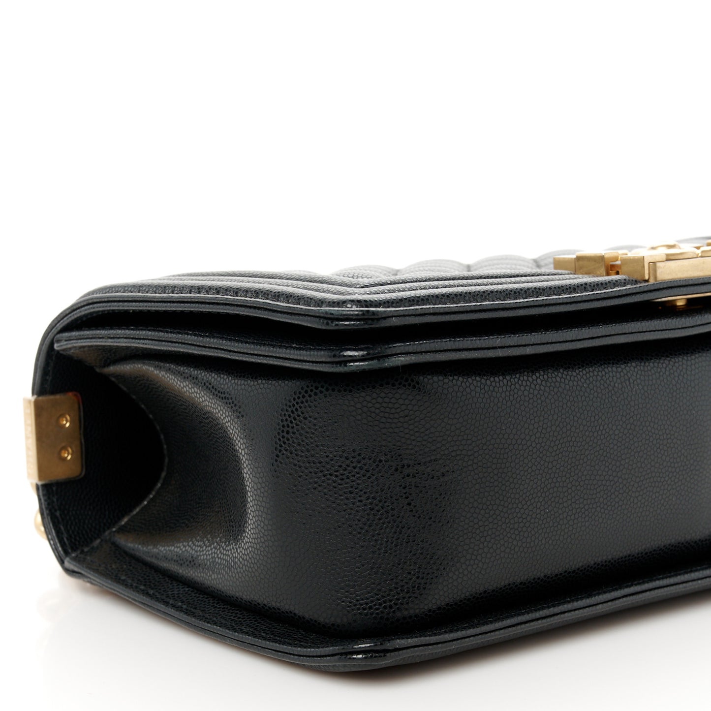 Caviar Quilted Medium Top Handle Boy Flap Black
