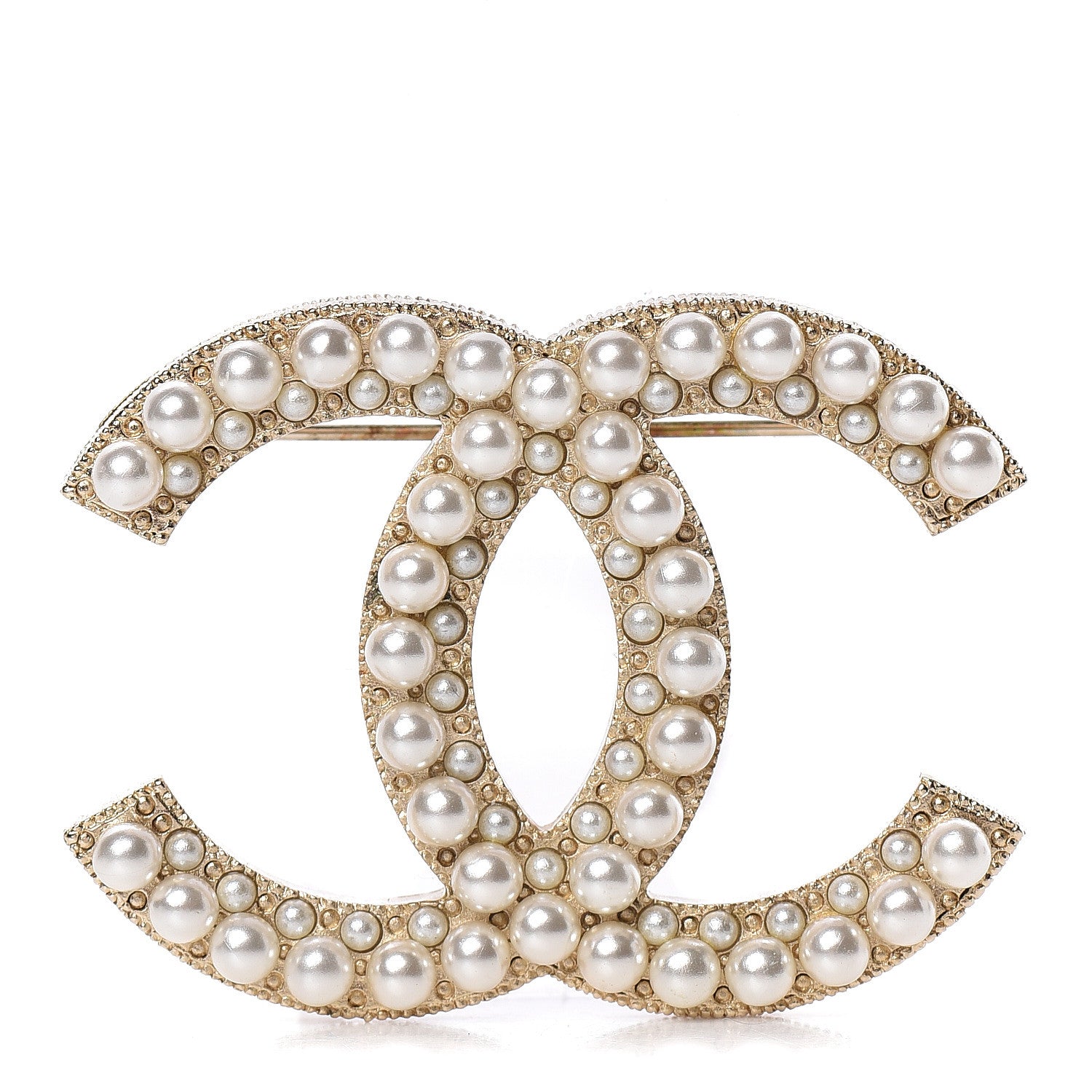 Chanel Pearl CC Brooch Gold 1 of 5