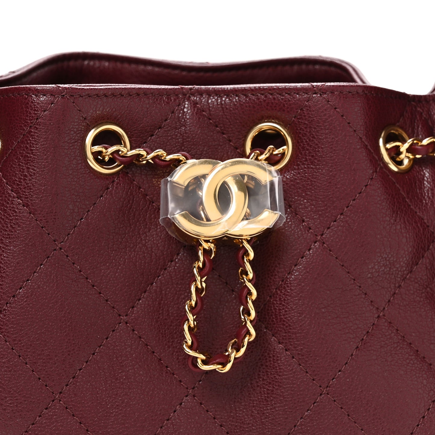 Goatskin Quilted Small Chanel 25 Handbag Dark Burgundy