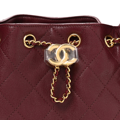 Chanel Goatskin Quilted Small Chanel 25 Handbag Dark Burgundy 8 of 10
