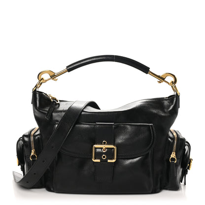 Chloe Shiny Calfskin Medium Double Carry Camera Bag Black 1 of 10