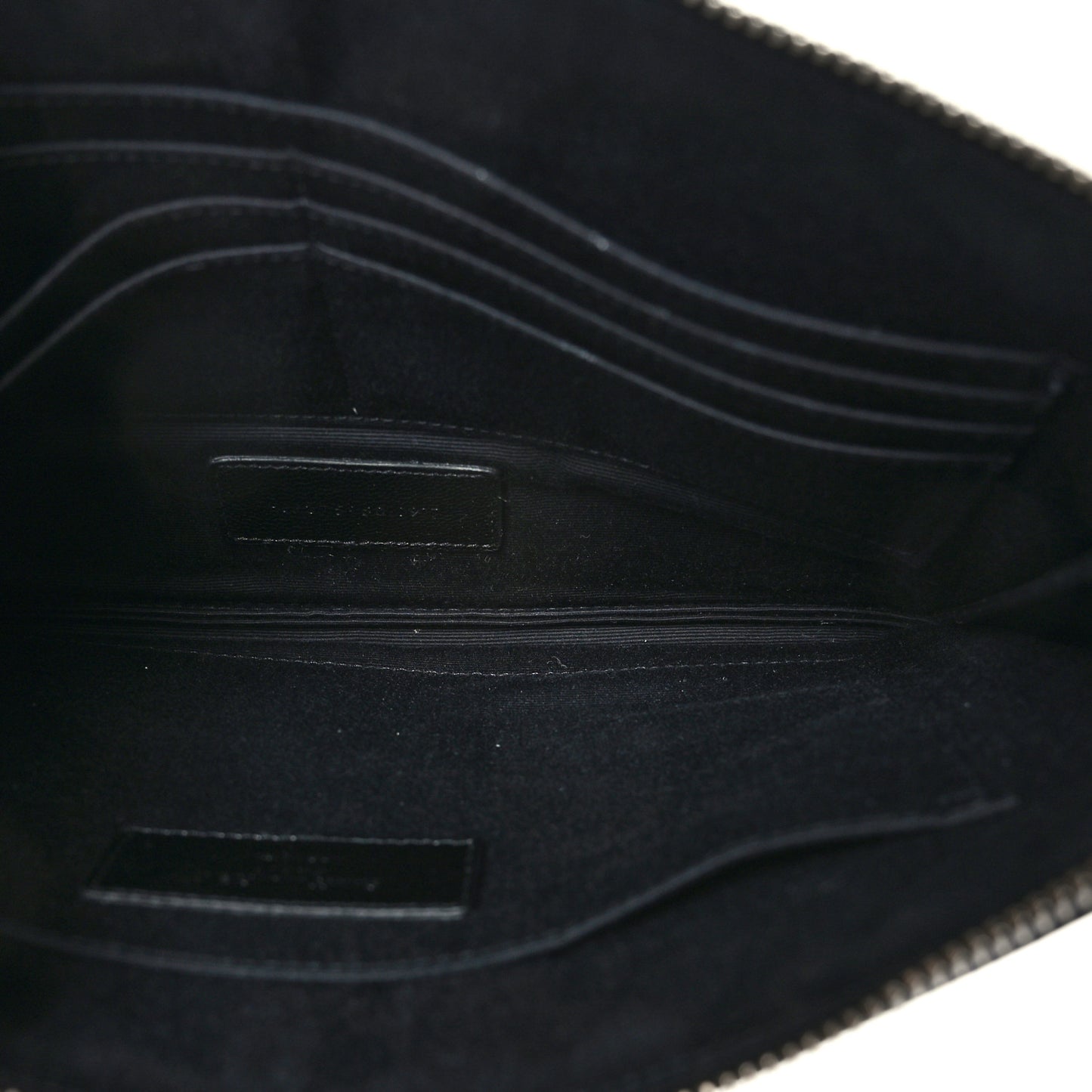 Calfskin Crocodile Embossed Zip Mini Tablet Sleeve Black