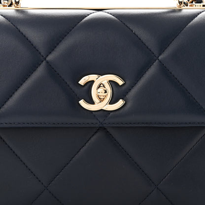 Chanel Lambskin Quilted Small Trendy CC Top Handle Flap Navy 8 of 12
