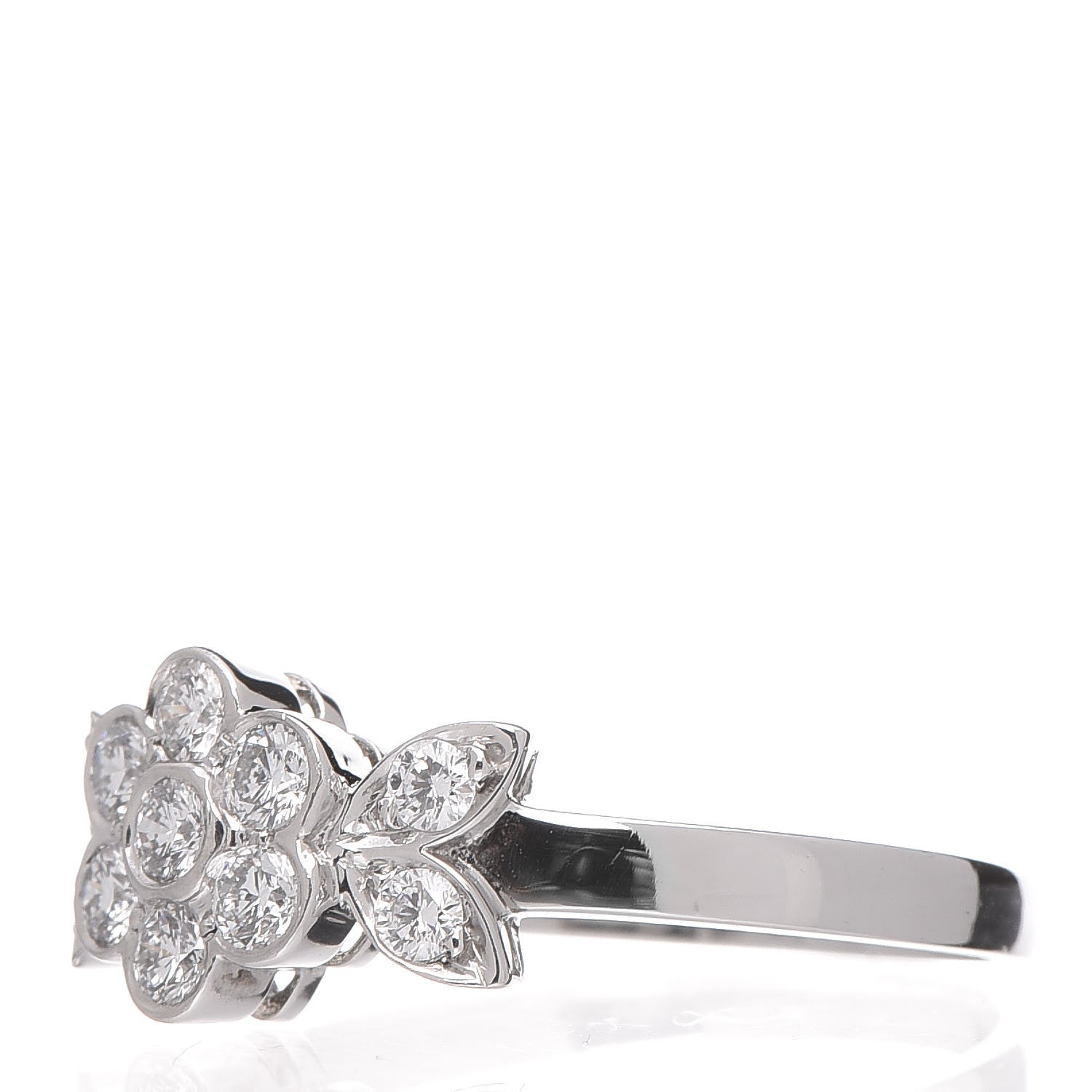Tiffany Platinum Diamond Blossom Flower Ring 48 4.5 3 of 6