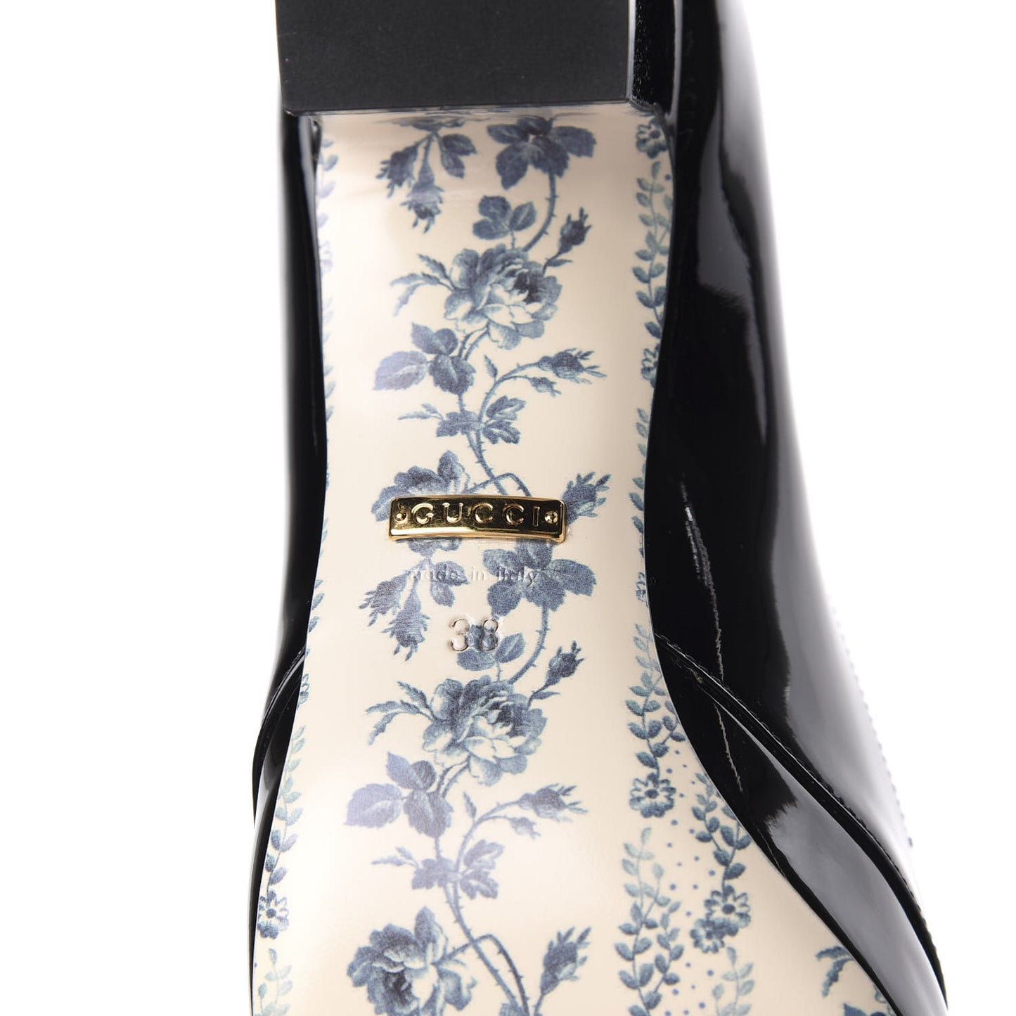 Vernice GG Victoire 55mm Loafer Pumps 38 Black