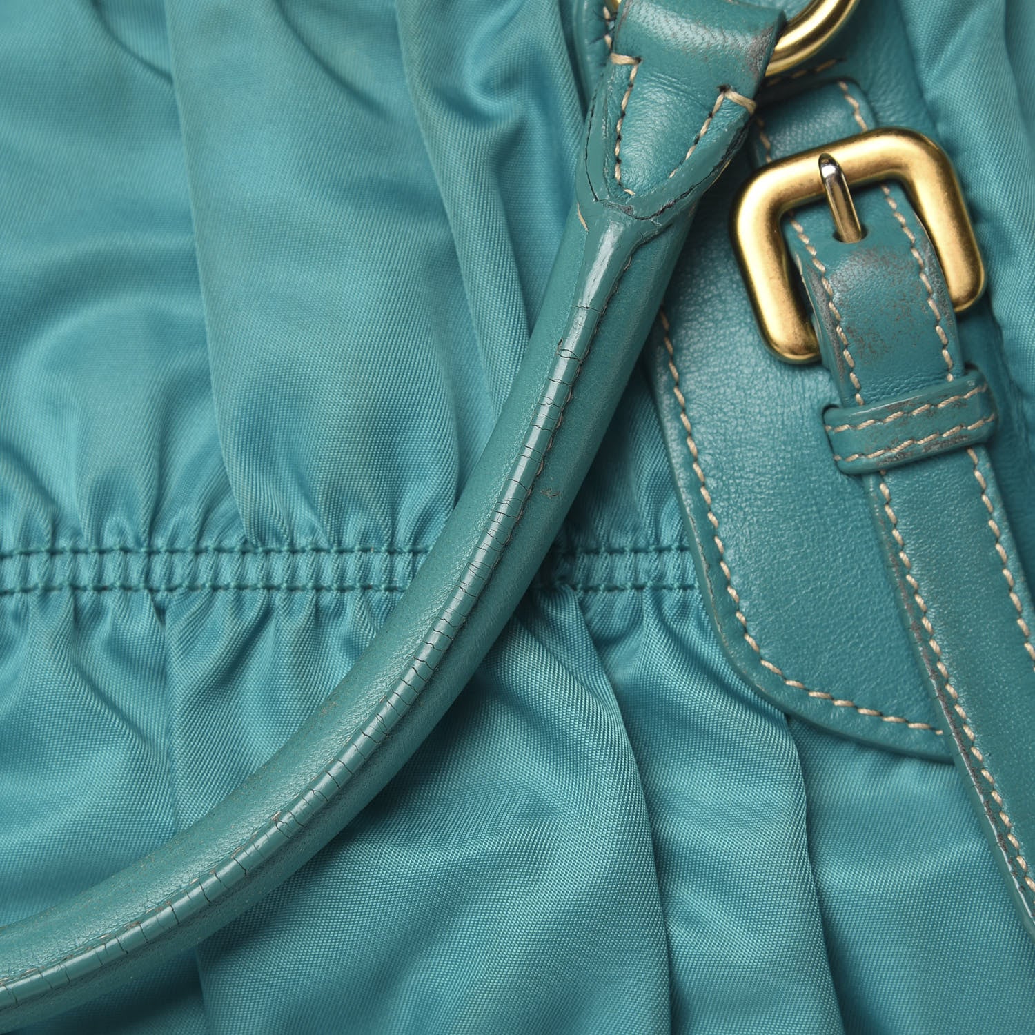Prada Tessuto Nylon Gaufre Tote Turchese 19 of 24