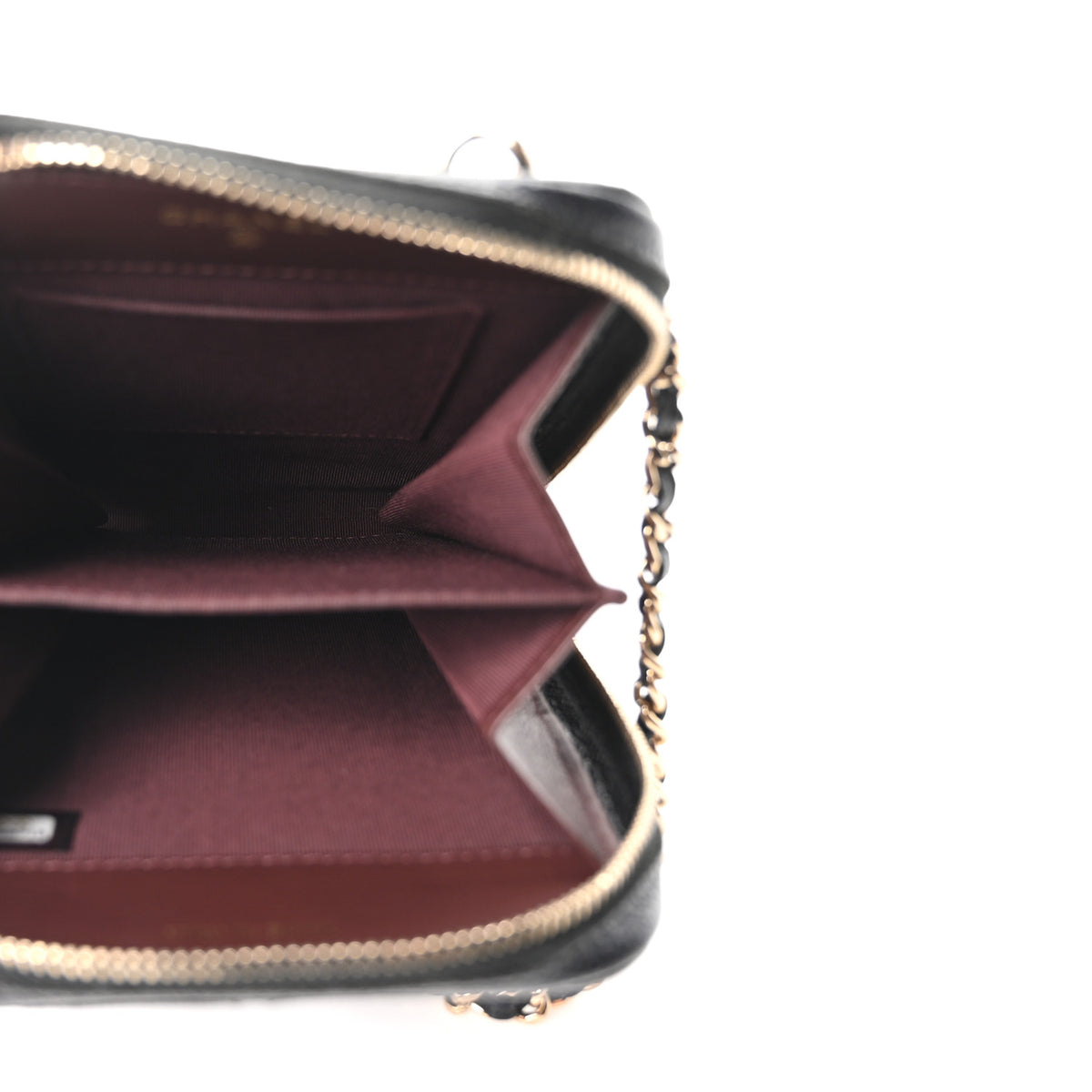 Chanel Caviar Quilted Phone Holder With Chain Black 5 of 11
