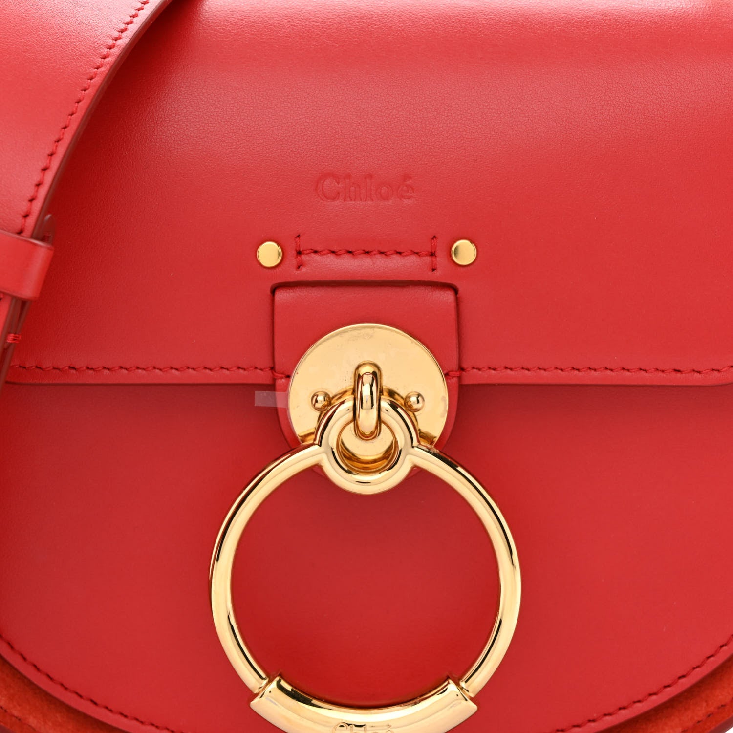 Chloe Calfskin Small Tess Bag Sepia Red 8 of 11