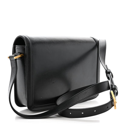 Saint Laurent Box Calfskin Monogram Medium Solferino Satchel Black 3 of 10